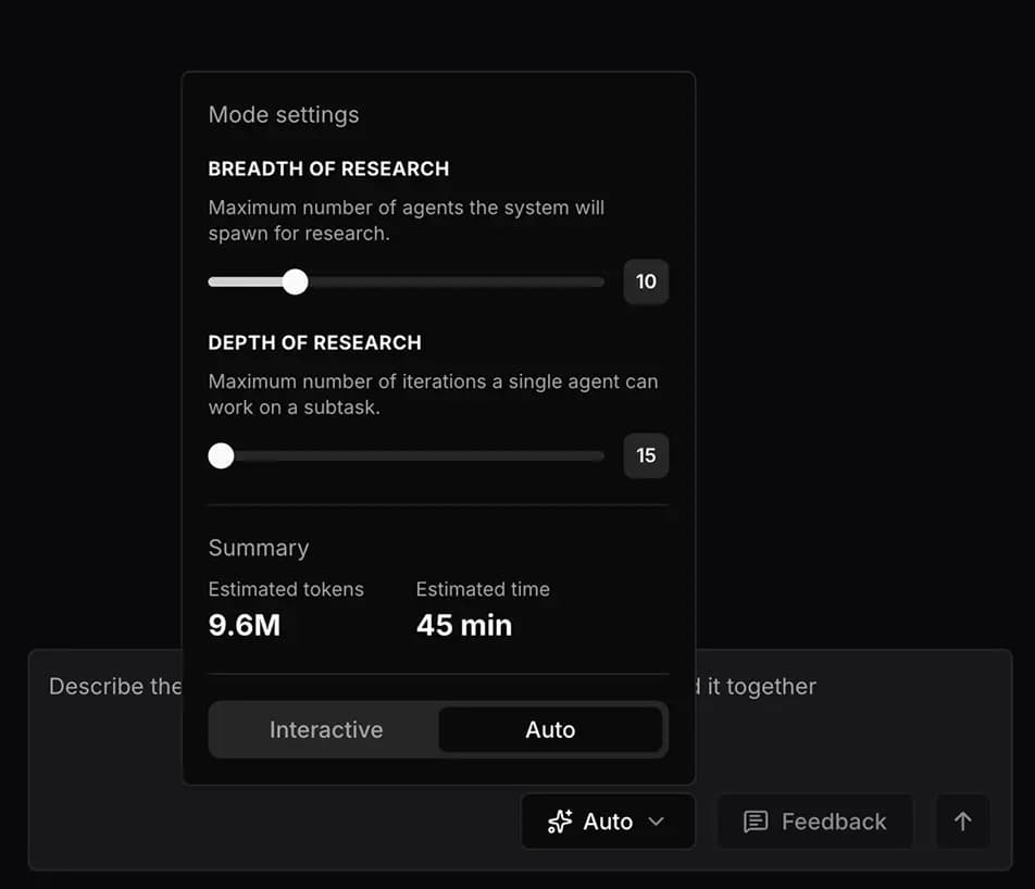 Mode settings