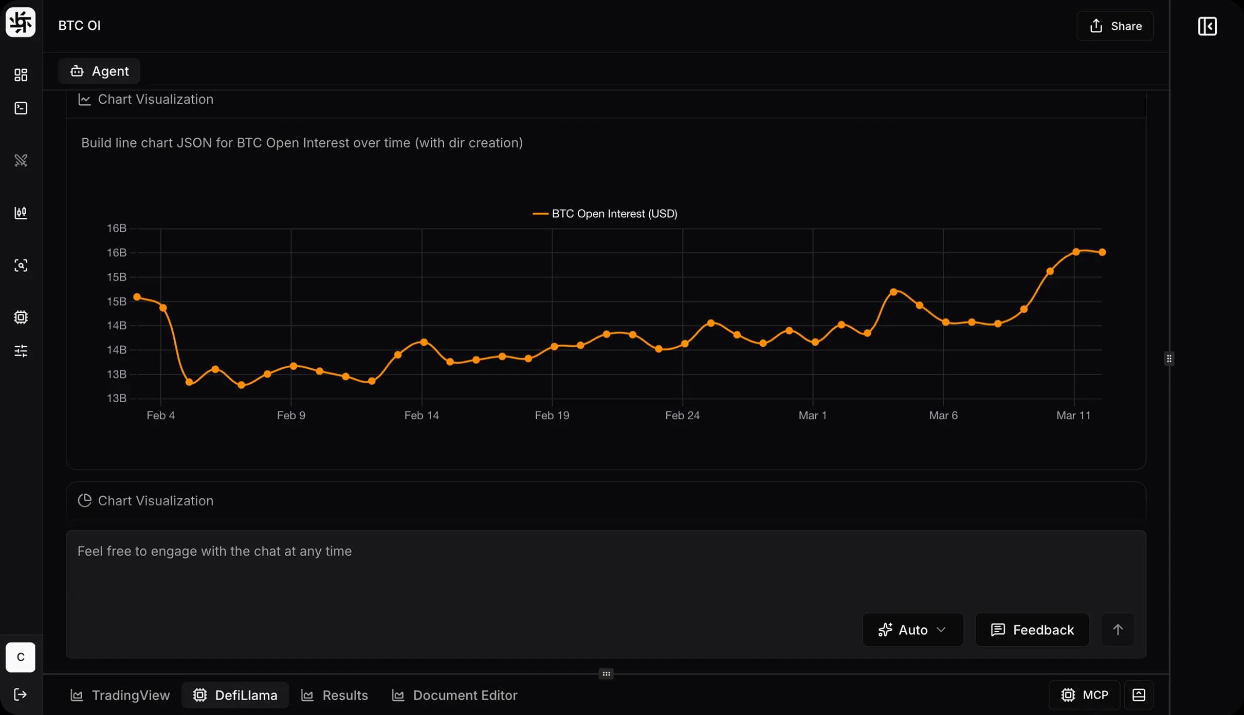 AI Research platform interface
